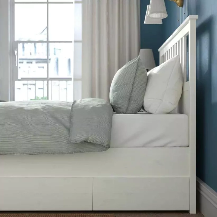 Каркас кровати с 4 ящиками HEMNES, Белый