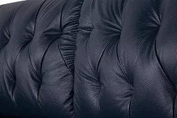 Кожаный диван Ванкувер Выкатной Синий