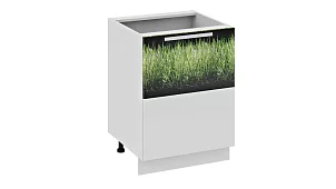 Шкаф напольный (правый) Фэнтези (Грасс) Белый 