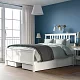 Каркас кровати с 4 ящиками HEMNES, Белый