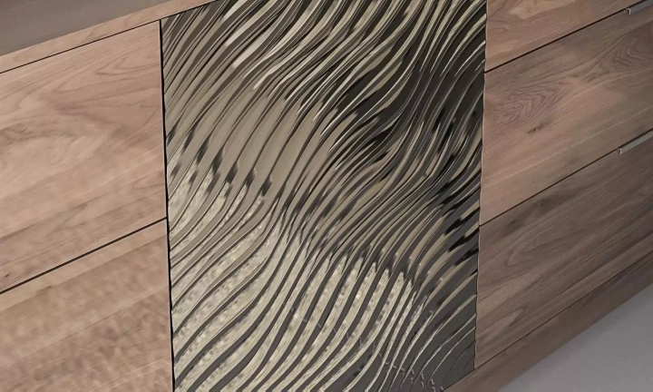 Комод Глянец 3D, Коричневый