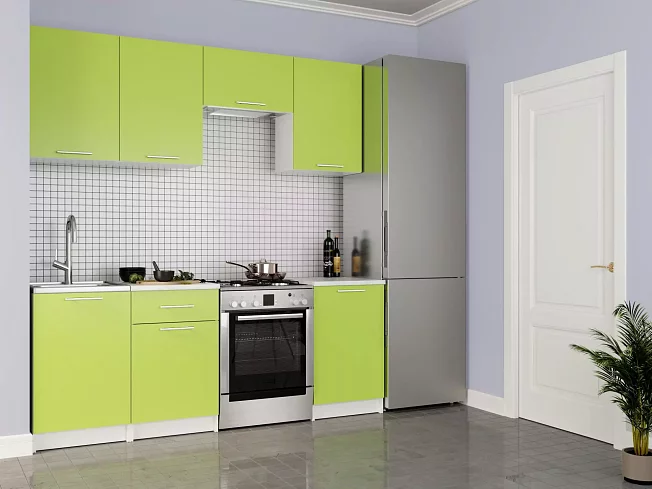 Кухня Адель 2,1 м (Лайм), Зеленый