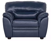 Кресло Атлантик кожаное дизайн 5 Без механизма Бежевый