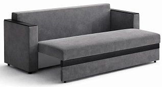 Прямой диван Атланта велюр дизайн 9 Еврокнижка Серый