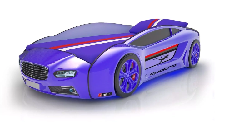 Кровать-машина Roadster Ауди с подъемным механизмом, Синий