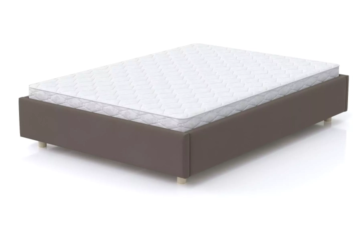 ф327а Мягкая кровать SleepBox без изголовья (темно-бежевая)