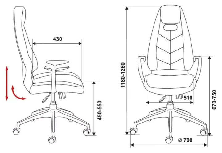 ф122 Кресло руководителя Бюрократ ZEN диз124