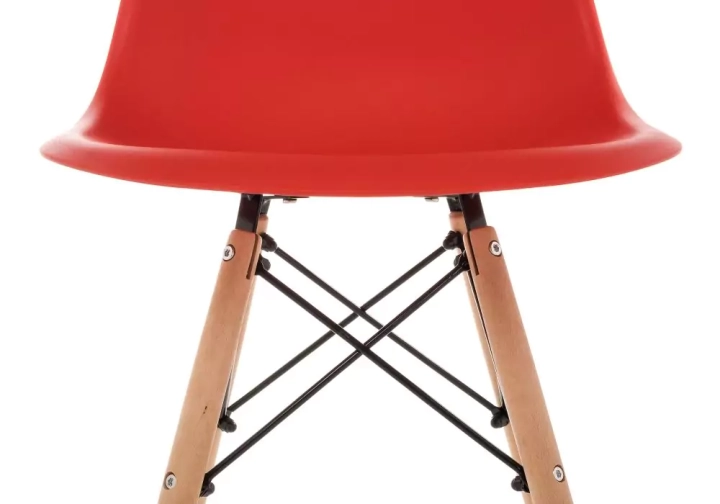 ф208а Стул деревянный Eames PC-015 красный