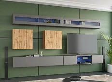 Модульная гостиная Поинт Серый