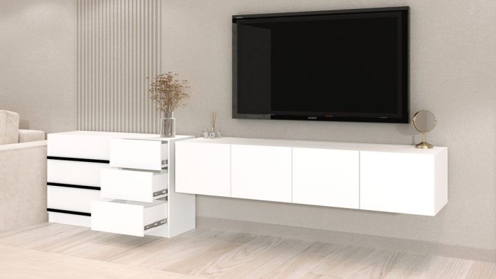Комплект в гостиную Бастион 3.3 м, Белый