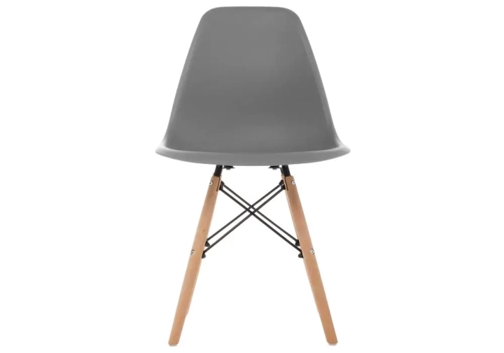 ф208а Стул деревянный Eames PC-015 серый