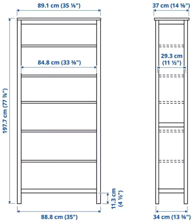 Стеллаж HEMNES, Темный орех