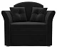 ф50а Кресло-кровать Малютка №2 (Велюр чёрный НВ-178 17) 1