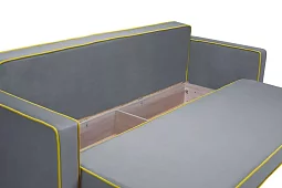 Прямой диван Мекан Еврокнижка Серый