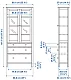 Шкаф-витрина с 3 ящиками HEMNES, Коричневый