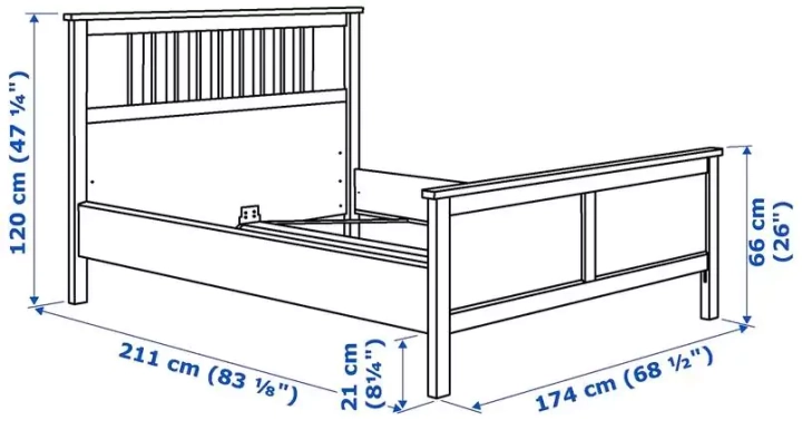 Каркас кровати HEMNES, Белый