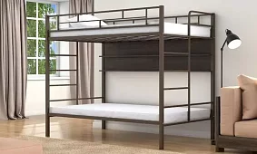 Кровать двухъярусная Валенсия 120 твист (с полкой) Кровати без механизма Коричневый
