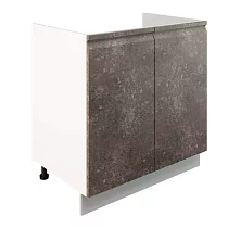 Шкаф нижний под мойку ШНМ 800 Бруклин (бетон коричневый) 