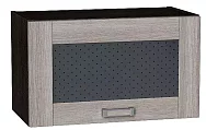 Шкаф верхний горизонтальный остекленный Лофт 600 Cappuccino Veralinga/Венге