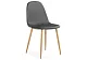 Стул Lilu dark grey / wood, Темно-серый