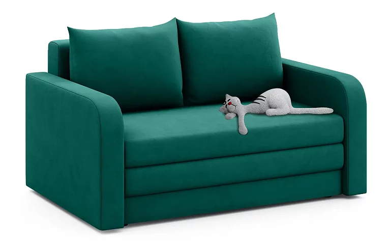 Прямой диван Морис с уценкой, Зеленый