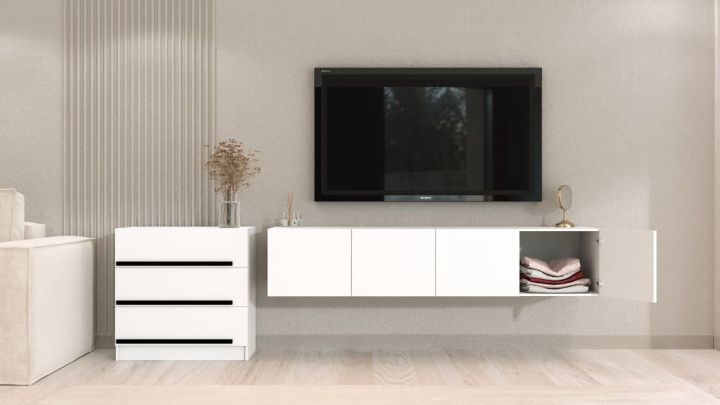 Комплект в гостиную Бастион 2.8 м, Белый