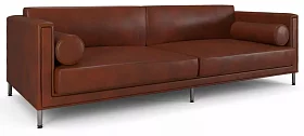 Прямой кожаный диван Форест (Италия) Лофт Без механизма 
