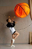 Кресло Мяч Баскет Без механизма Оранжевый