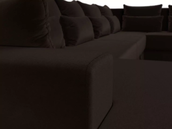 Угловой диван Мэдисон - П микровельвет коричневый фото3