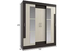 Шкаф-купе Феникс 1.7м Бежевый