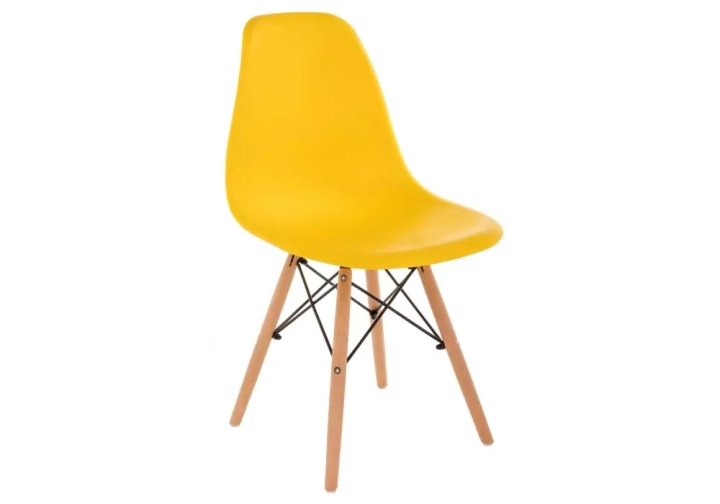 ф208а Стул деревянный Eames PC-015 желтый