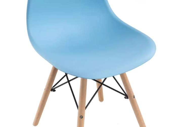 ф208а Стул деревянный Eames PC-015 blue