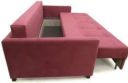 Прямой диван Феникс-1 Еврокнижка Красный