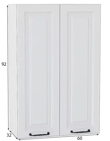 Шкаф верхний с 2-мя дверцами Ницца 920х600, Белый