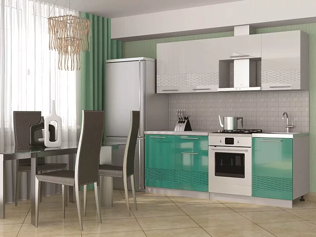 Кухня София 2,1 м 3D, Белый