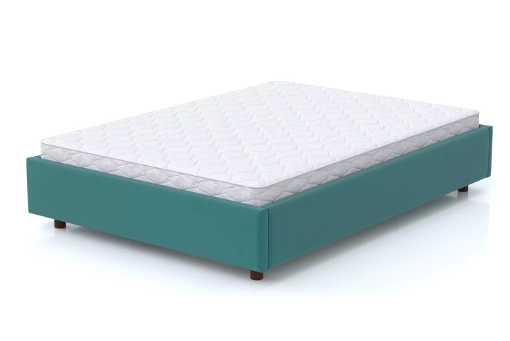 Мягкая кровать SleepBox 160 без изголовья, Бирюзовый