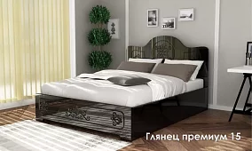 Кровать Глянец Кровати без механизма Черный