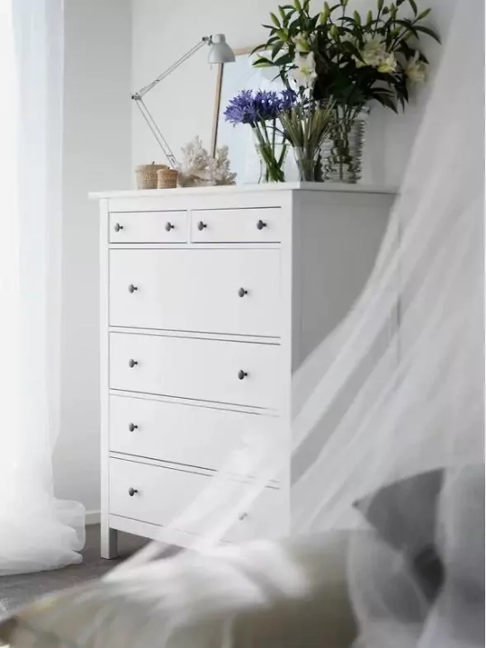 Комод с 6 ящиками HEMNES, Белый
