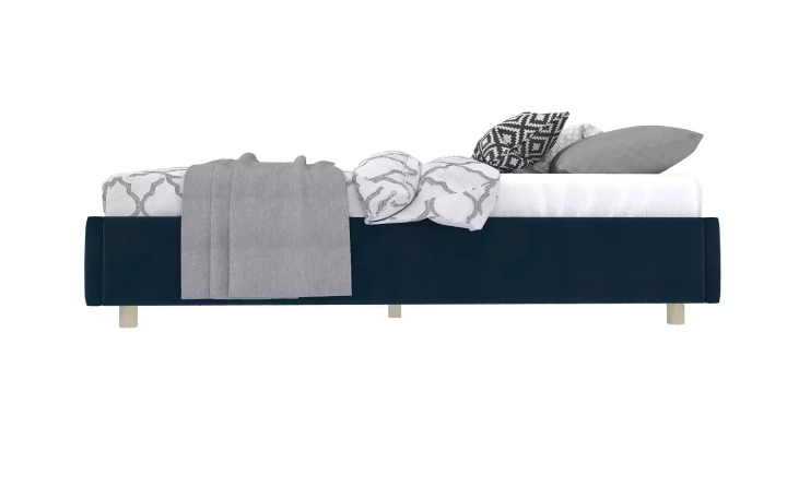 ф327а Мягкая кровать SleepBox без изголовья (синий)