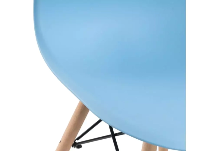 ф208а Стул деревянный Eames PC-015 blue