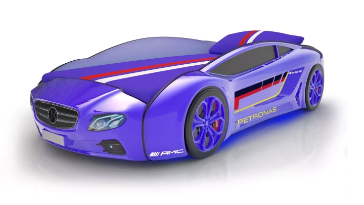 Кровать-машина Roadster Мерседес с подъемным механизмом, Синий