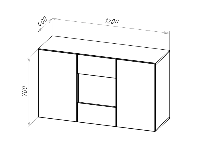 ф118 Комод навесной Поинт ТИП-1.2 дизайн 1