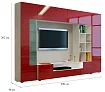 Стенка в гостиную Денди 1 Купертино, Красный