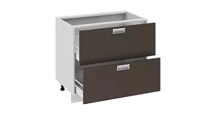 Шкаф напольный с 2-мя ящиками Серый 