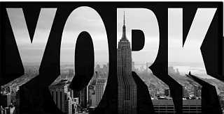 Прямой диван Нью York Книжка Черный