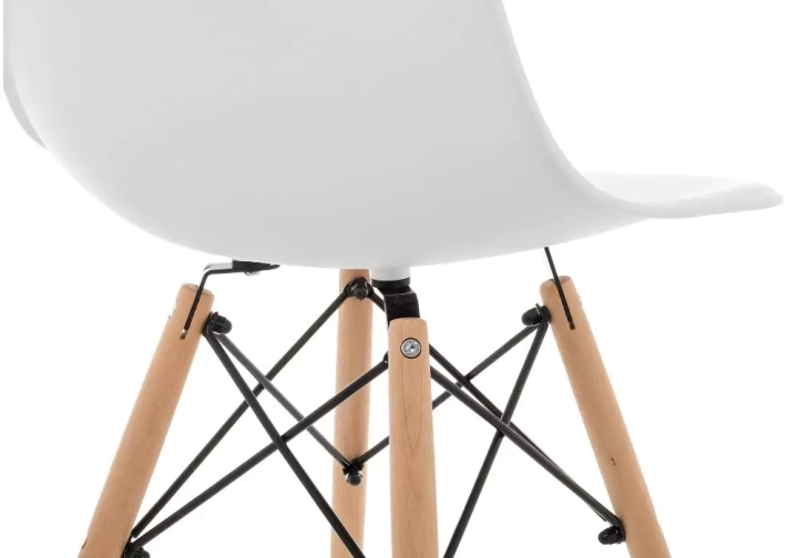 ф208а Стул деревянный Eames PC-015 белый