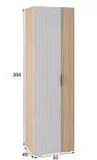 Шкаф Норд Лайн ШК01-600 (дуб сонома/софт пломбир Лайн) 