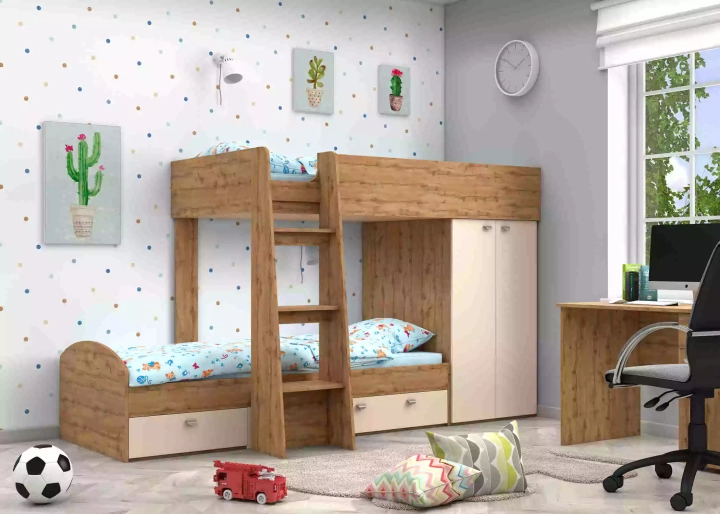 Двухъярусная кровать Golden Kids, Коричневый