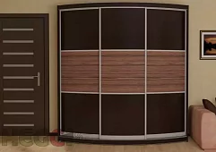 Радиусный шкаф-купе Мебелеф-6 Коричневый