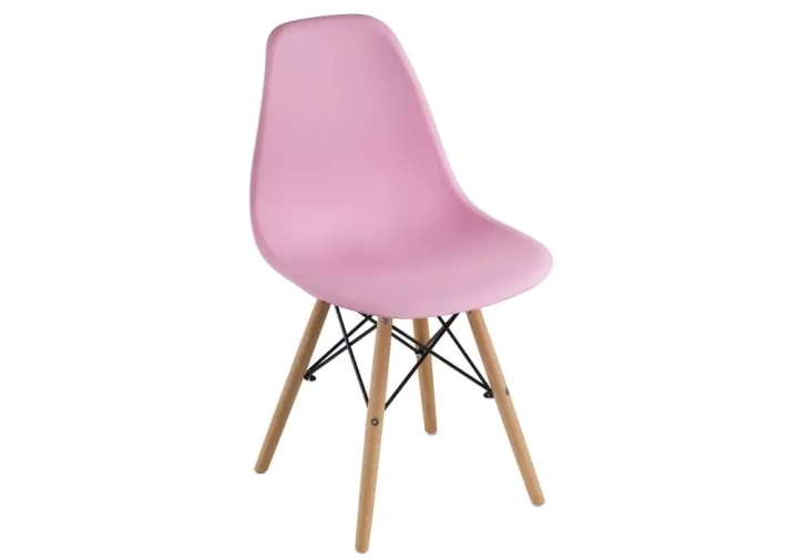 ф208а Стул деревянный Eames PC-015 light pink